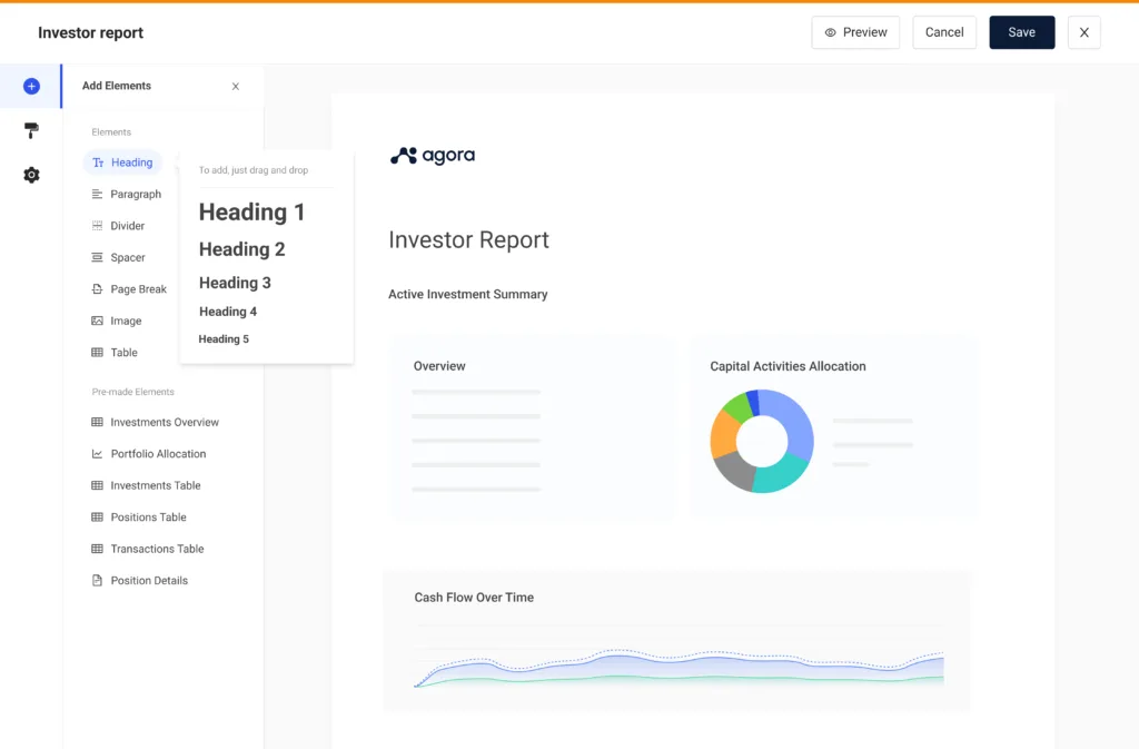 Agora Report Builder